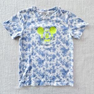 Janie & Jack x Disney Blue Tie Dye Mickey Mouse Tee GUC 8